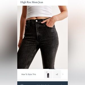 Abercrombie High Rise Mom Jean in Black